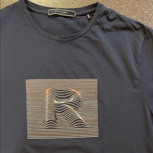 Rare Rabbit Navy Graphic Tee
